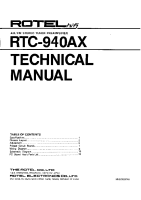 Rotel RTC-940AX - Technical manual 